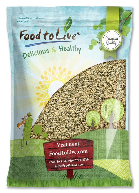 Food to Live Hemp Seeds, 8 Ounces Ã¢â‚¬â€œ Raw Hearts, Hulled, Shelled, Kosher, Vegan, Bulk Kernels, Rich in Omega, Low Carb & Sodium, Good Source of Protein and Iron, Product of China