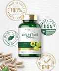 Amla Capsules 1500Mg | 120 Count | Amalaki Fruit | Non-Gmo And Gluten Free Supplement | By Carlyle
