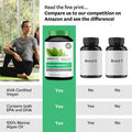 Zenwise Vegan Omega3 Plant Based Fish Oil Alternative Marine Algal Source for EPA and DHA Fatty Acids Burpless Supplement for Brain Health Joint Support Immune System Heart Skin 120 ct