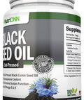 Black Seed Oil - 1000 Mg - 180 Softgels - Cold-Pressed Non-GMO Black Cumin Seed Capsules - Super High Thymoquinone Content - Nigella Sativa - Rich in Omega 6 & 9 Fatty s - Immune & Joint Support