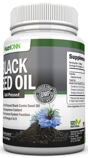 Black Seed Oil - 1000 Mg - 180 Softgels - Cold-Pressed Non-GMO Black Cumin Seed Capsules - Super High Thymoquinone Content - Nigella Sativa - Rich in Omega 6 & 9 Fatty s - Immune & Joint Support