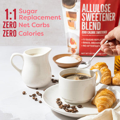 Betterbody Foods Allulose Sweetener 3 LB Bag - Zero Calorie Non-GMO & Gluten - 1:1 Sugar Replacement with No Aftertaste Perfect for Baking and Caramelizing