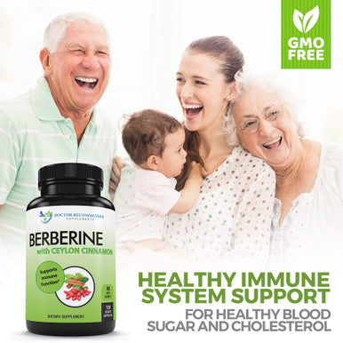 Berberine with Ceylon Cinnamon 1200mg Berberine 100mg Organic Ceylon Cinnamon 120 Veggie Capsules Healthy Immune System Cardiovascular Heart Gastrointestinal Wellness