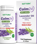 Nattura Calm Aid Lavender Oil Pills - 500mg - 60 Softgels - 100% Natural Helps Reduce Stress Calming for Body & Mind Non-GMO Certified Kosher