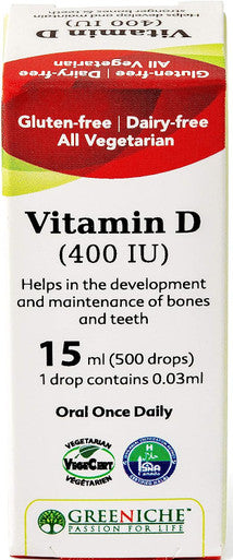 Vitamin D Drops 15 ML - 500 Drops Support Immune System Helps in Development & Maintenance of Bones and Teeths For Adults & Kids