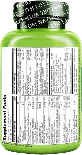 Naturelo Chewable Vitamin For Kids Multivitamin With Whole Food Organic Fruit Blend - 60 Tablets For Children