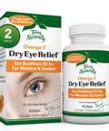 Terry ly Omega-7 Dry Eye Relief - 60 Softgels - Pack of 2 - 500 mg Sea Buckthorn - Eye Moisture Support Supplement - Omega-3, -6, and -9 - Non-GMO, , Vegan - 120 Total Servings
