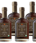 Crown Maple Certified Organic Bourbon Barrel Aged Maple Syrup, Pure, Gluten Free, No Preservatives, Non-GMO Pairs well with Pancakes, Coffee, Cocktails & Brunch, 25 Fl Oz (Pack of 1)