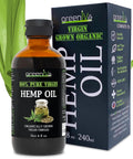 GreenIVe Hemp Oil, 128oz Bottle (1 Gallon), Natural Hemp Seed Oil, Cold-Pressed, Vegan, Non-GMO, Bottled in USA