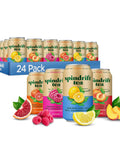 Spindrift Brewed Iced Tea, Variety Pack with Black Tea & Green Tea, Made with Real Squeezed Fruit, No Carbonation, Slightly Sweet, 12 Fl Oz Cans, Pack of 24 (22-49 Calories)