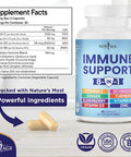 Age 8 In 1 Immune Support Booster Supplement With Echinacea, Vitamin C And Zinc 50Mg, Vitamin D 5000 Iu, Turmeric Curcumin & Ginger, B6, Elderberry 120 Count (Pack Of 2)