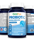 NusaPure Probiotics 110 Billion CFU Per Veggie Caps 13 Strains - 30 Capsules (Non-GMO & )
