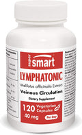 Supersmart Lymphatonic 40 mg Per Day Swelling Relief Melilotus Officinalis Extract 18 Coumarin Anti Inflammatory Supplement NonGMO Gluten Free 120 Vegetarian Capsules