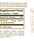 Solgar Vitamin B6 25 Mg 100 Tablets - Supports Energy Metabolism Heart Health & Healthy Nervous System - B Complex Supplement - Vegan Gluten Free Dairy Free Kosher 100 Servings