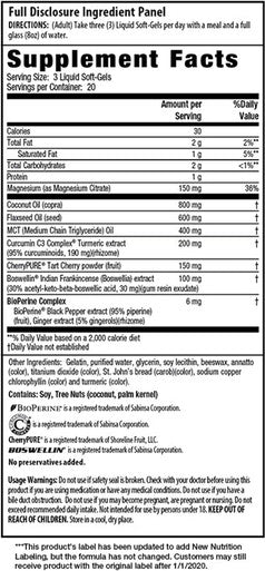 Irwin Naturals Turmeric Joint Recovery for Post Workout Recovery, 60 Liquid Softgels Bundle with a Irwin Naturals Pill Case