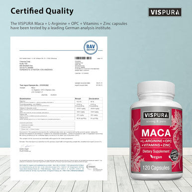Maca Root Capsules 5000 Mg + L-Arginine, Vitamins B6 + B12, Opc And Zinc, Energy Boosting Formula For Men And Women, 120 Vegan Tablets With Organic Maca Peruana Extract