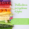 Healthspan Multivitamin for Vegetarians and Vegans (120 Tablets) Promotes Immune Health and Energy Levels Supports Bones Teeth and Muscles Includes Vitamins B12 & D Calcium Iron and Zinc Vegan