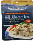 Sea Fare Pacific Wild Caught Albacore Tuna Salt Pouch 6 Ounce (Pack of 12)