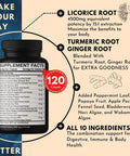 Licorice Root Capsules 4 Months 6800Mg For Skin, Digestion & Immune Health Support - 10In1 Mixed Turmeric Curcumin, Ginger Root