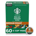 Starbucks K-Cup Coffee Pods, Medium Roast Hot or Iced Coffee, Decaf House Blend, 60 Keurig Pods