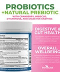 ForestLeaf Probiotics for Women 50 Billion CFU 26 Unique Strains Women's Probiotic and Prebiotics Support Digestive Health, w/ Cranberry, Hibiscus & D-Mannose for Vaginal PH Balance Urinary Gut (30 Caps)