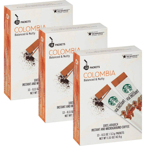 Starbucks VIA Instant Coffee, Medium Roast Coffee, Pike Place Roast, 100% Arabica, Single-Serve, 1 Box (50 Packets) | 100% Arabica instant coffee packets; Pike Place Roast medium roast; 1 box, 50 packets