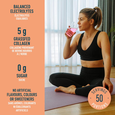 Organika Electrolytes + Enhanced Collagen - Strawberry Peach - Hydration + Protein 600 Gram & Electrolytes Defence With Elderberry And Echinacea- Citrus Berry - Immune System Support