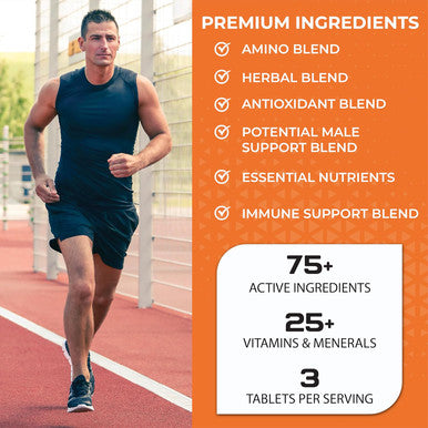 Aitnaturals Men's Multivitamin - 150 Tablets | Enriched with Vitamin A C D E K B12 Folate Iron Calcium Magnesium Biotin Zinc & Iodine | Support Bone Muscle Health Energy & Metabolism