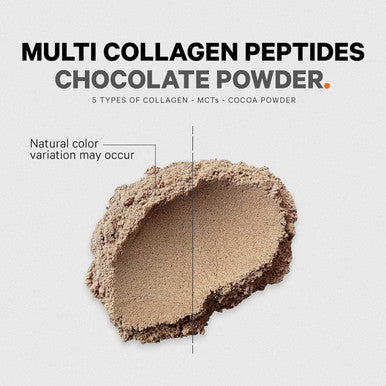 Codeage Multi Collagen Chocolate Protein Powder - Hydrolyzed Bovine Collagen Peptides 5 Collagen Types & MCT Oil - Collagen Creamer Chocolate Collagen Peptides - Protein Shakes - Non-GMO - 18.17 oz