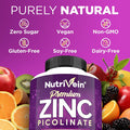 Nutrivein Premium Zinc Picolinate 100Mg - 120 Capsules - Immunity Defense Boosts Immune System & Cellular Regeneration - Maximum Strength Bioavailable Supplement - Essential Elements For Absorption