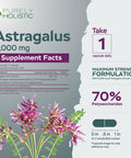 Purely Holistic Astragalus Capsules 5,000 Mg - 250 Capsules, 8+ Month Supply - Superior Strength Astragalus Root Extract 20:1 - Non Gmo, Vegetarian & Vegan Friendly - Supports The Immune System & Cardiovascular