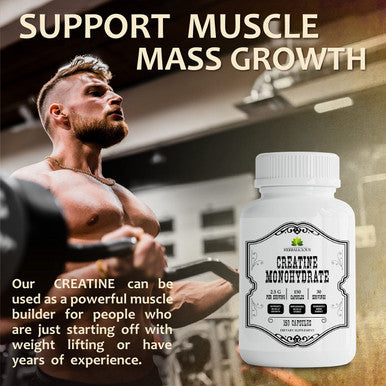 HERBALICIOUS Creatine Nutritional Supplements Creatine Monohydrate Pills 2.5G Creatine Pills Monohydrate For Muscle Size, Strength, And Power Non-Gmo Formula 150 Capsules