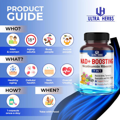 Nad+ Supplement 14,300Mg With Nicotinamide Riboside Nr, Trans Resveratrol, Quercetin - Support Cellular Energy, Longevity, Healthy Aging Usa Made & Tested (90 Count (Pack Of 1))