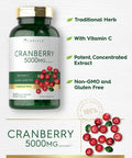 Carlyle Cranberry Pills 5000Mg | 300 Capsules | With Vitamin C | Non-Gmo, Gluten Free