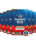 SeattleÃƒÂ¢Ã¢â€šÂ¬Ã¢â€žÂ¢s Best Coffee, Medium Roast K-Cup Coffee Pods, Breakfast Blend, 100% Arabica, 6 Boxes (60 Pods Total)