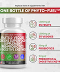 Fruits And Veggies Supplement Reds & Green Superfood - A Natural Balance Of Over 70 Fruit And Vegetable Supplements Capsules