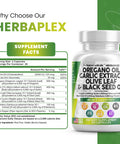 Oregano Oil Garlic Extract Olive Leaf Black Seed Oil Supplement