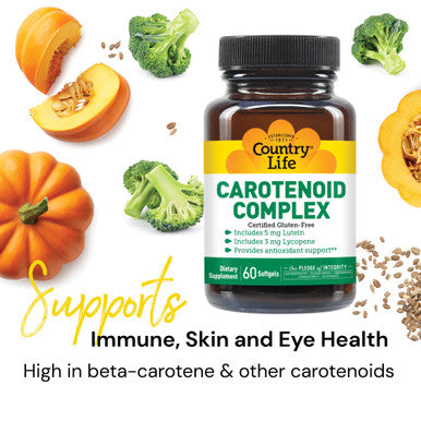 Country Life Carotenoid Complex With Lutein Lycopene And Astaxanthin 60 Softgels Antioxidant Support