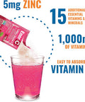 Ener-C Raspberry Multivitamin Drink Mix Powder Vitamin C 1000Mg & Electrolytes With Real Fruit Juice Natural Energy & Immune Support For Women & Men - Non-Gmo Vegan & Gluten - 60 Count