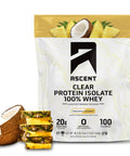 Ascent 100% Clear Whey Protein Powder, 20 Serv
