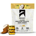 Ascent 100% Clear Whey Protein Powder, 20 Serv