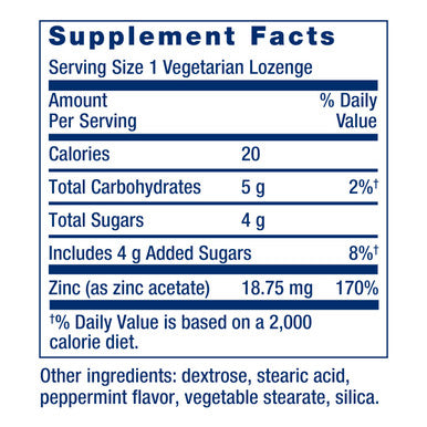 Life Extension Enhanced Zinc Lozenges, Zinc Acetate, Optimal Immune Support, Strong Immune Response, Ionic Zinc, Non-Gmo, Gluten-Free, Vegetarian, 30 Lozenges