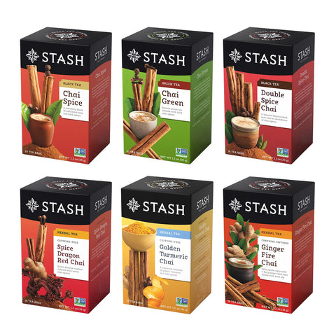 Stash Tea Relax and Unwind Tea Sampler - Assorted Specialty Tea Gift Set, Calming Herbal Teas to Support Relaxation, 7 Flavors, 35 Tea Bags