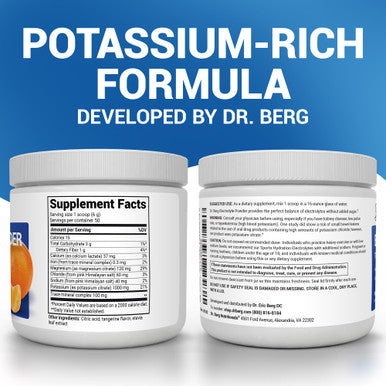 Dr. Berg's Original Keto Electrolytes Powder 50 Servings Zero Artificial Ingredients Sugar Free Electrolyte Powder No Maltodextrin Hydration Powder Tangerine