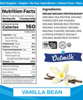 Orgain Plant-Based Protein Powder + Oatmilk, Vanilla Bean, 20g of Vegan Protein, 2g of Sugar, Made from Organic Oats, No Dairy or Soy, Non-GMO, 1lb