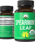 Usda Organic Spearmint Capsules. Organic Vegan Spearmint Leaf Pills For Acne, Digestive Support, Ingestion, Pcos, And More. Usa