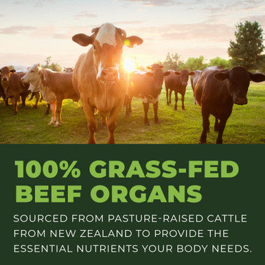 Left Coast Performance Beef Organ Supplement Grass Fed - 7 Beef Organs Complex from New Zealand - Liver Heart Pancreas Kidney Lung Spleen Bone Marrow - Non-GMO No Fillers Hormone & Antibiotic Free - Carnivore Diet - 180ct