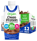Orgain Grass Fed Clean Protein Shake, Creamy Chocolate Fudge - 20g of Protein, Meal Replacement, Ready to Drink, Gluten Free, Soy Free, Kosher, Packaging May Vary, 11 Fl Oz (Pack of 12)