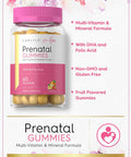 Carlyle Prenatal Gummies for Women | with DHA & Folic Acid | 60 Count | Fruit Flavor | Non-GMO Gluten Supplement | for Her