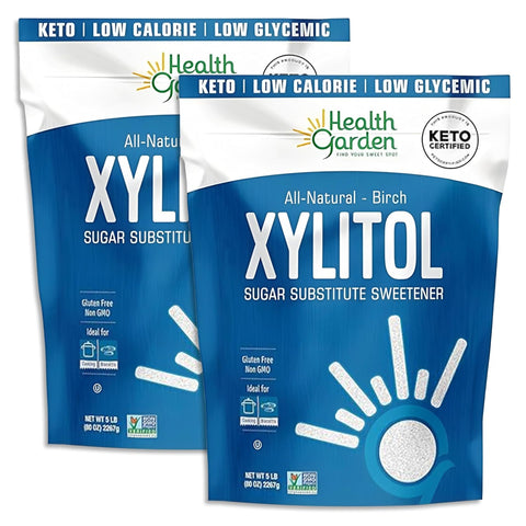 Health Garden Birch Xylitol Sweetener, 40 oz Bag ÃƒÂ¢Ã¢â€šÂ¬Ã¢â‚¬Å“ 100% Birch-Derived Xylitol Sugar Substitute for Baking & Coffee, 1:1 Sugar Replacement, Supports Teeth, Keto, Vegan, Non-GMO